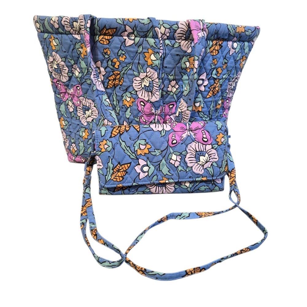 Vera Bradley Wild Prairie Tote And Crossbody Set Excellent Condition